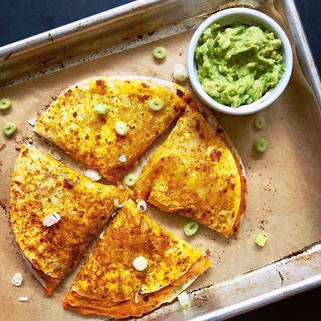 Triple Decker Sweet Potato Sazón Quesadilla Recipe