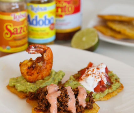 Tostones with 3 Toppings