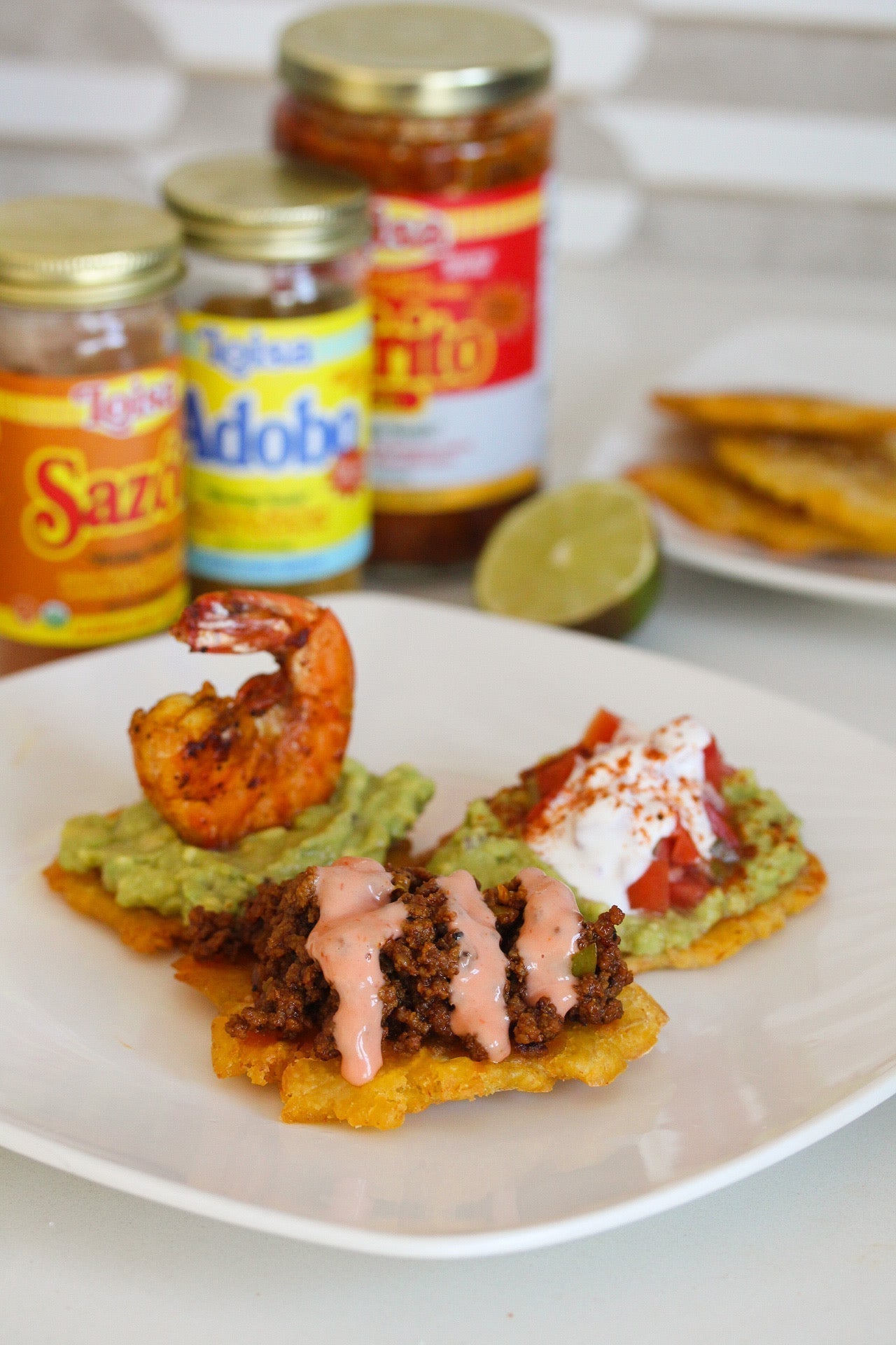 Tostones with 3 Toppings