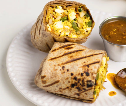 Vegan Jackfruit Machaca Breakfast Burrito