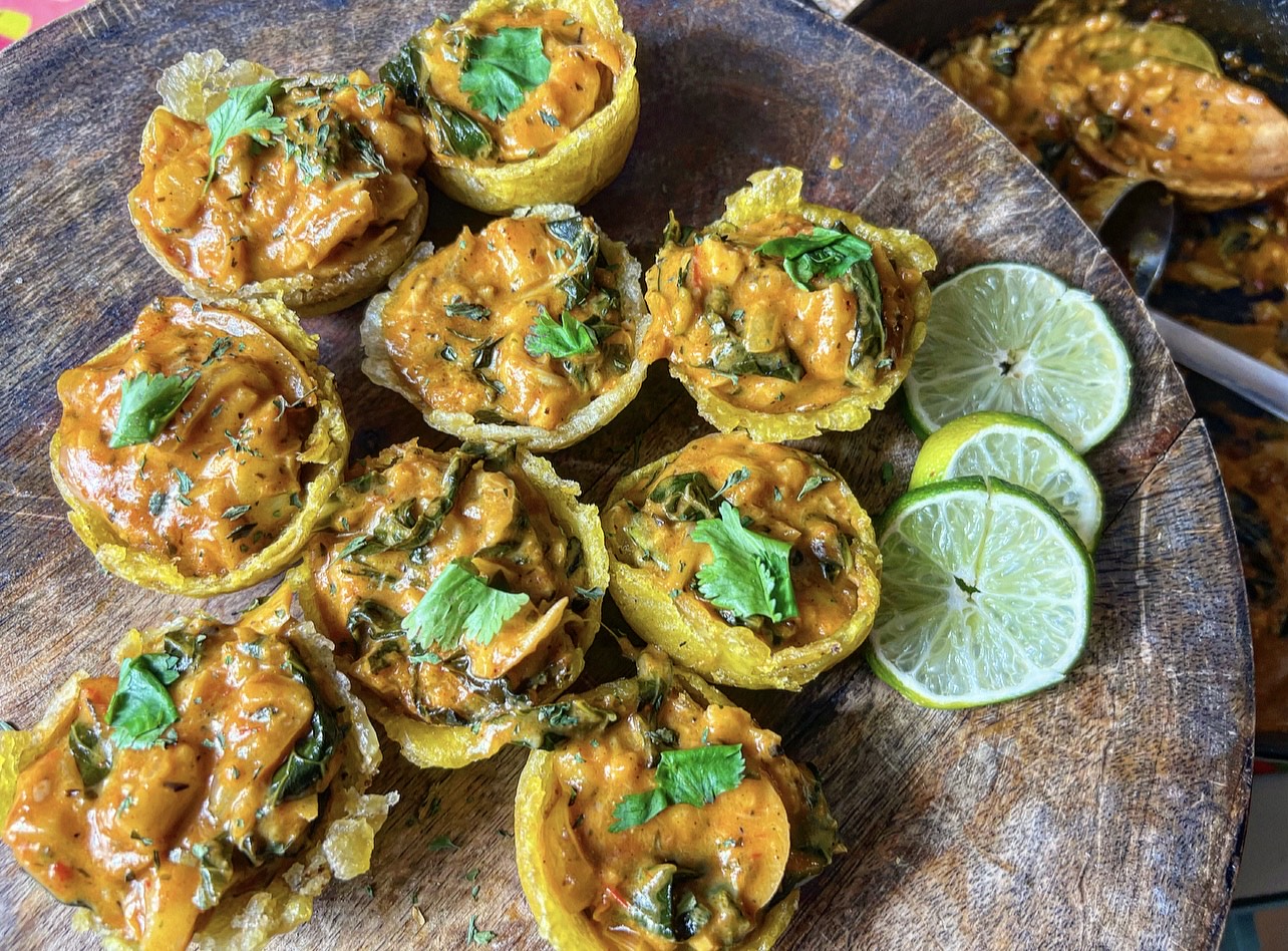 Vegan ‘Crab’ & Collards Tostones Rellenos