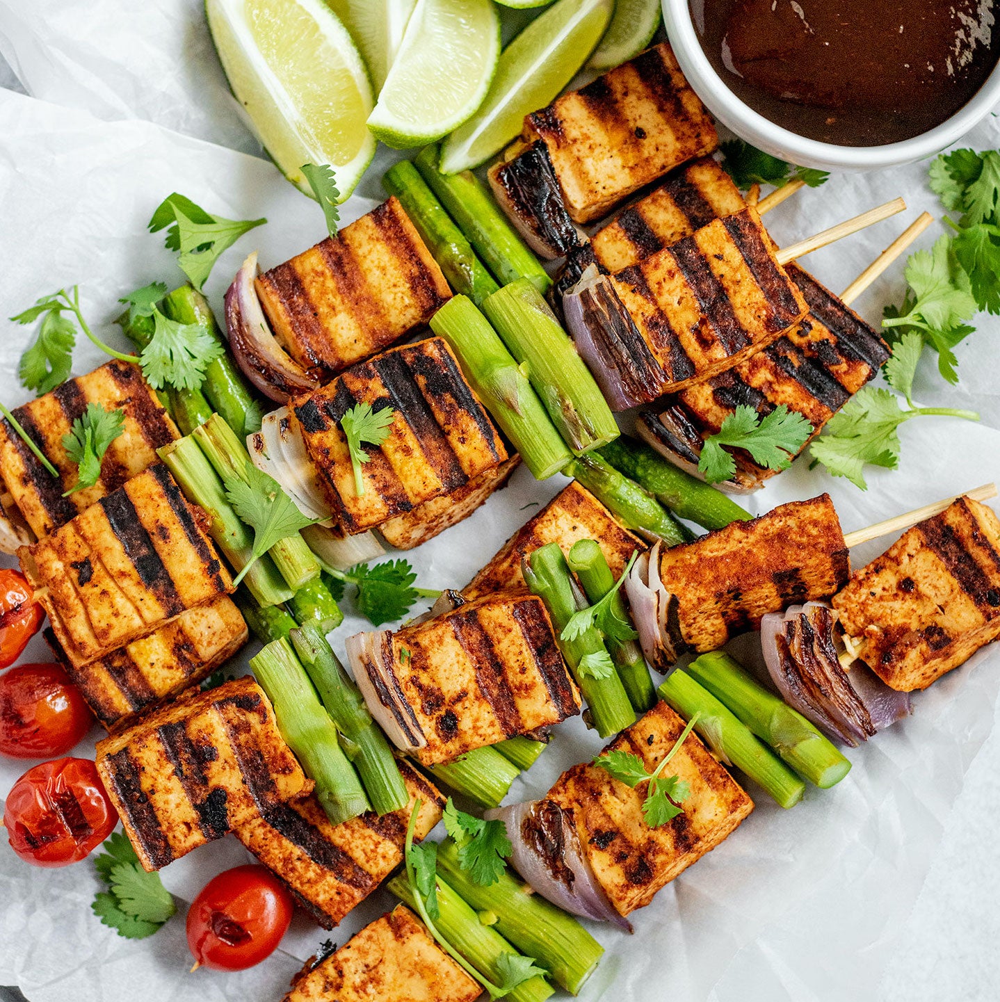 Sazón Grilled Tofu Skewers